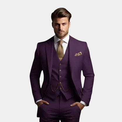Men’s Three Piece Suit With Waistcoat Detail