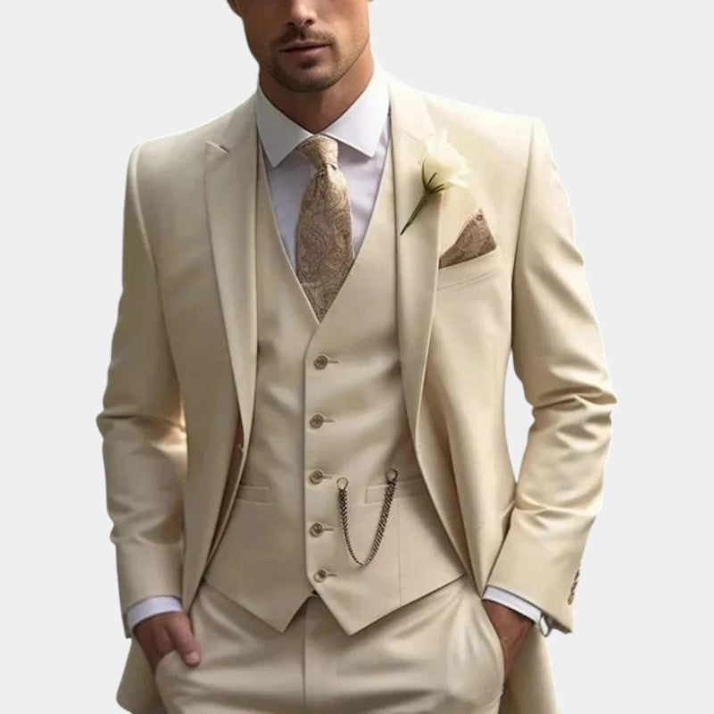 Men’s Three Piece Suit With Waistcoat Detail