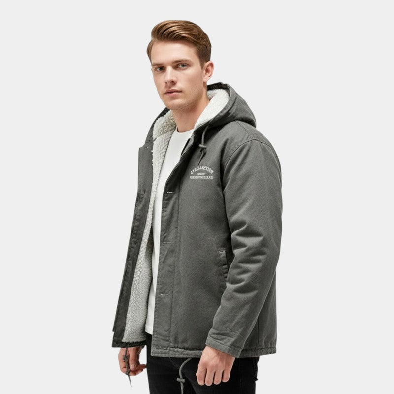 Men’s Waterproof Jacket With Fleece Lining and Hood