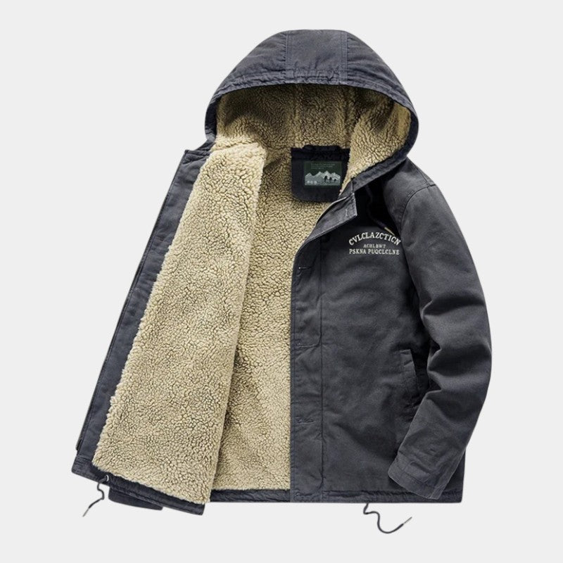 Men’s Waterproof Jacket With Fleece Lining and Hood
