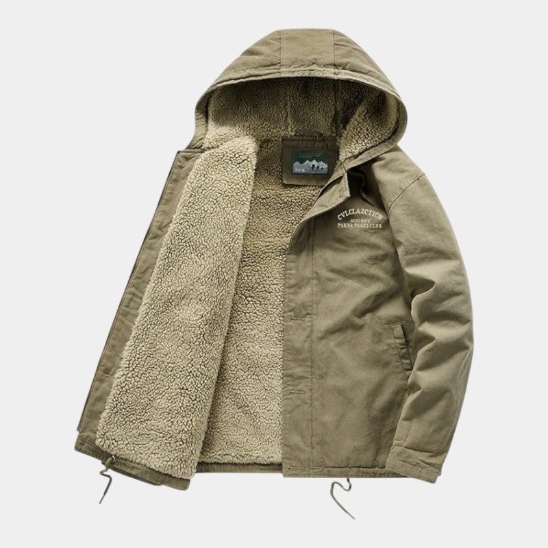 Men’s Waterproof Jacket With Fleece Lining and Hood