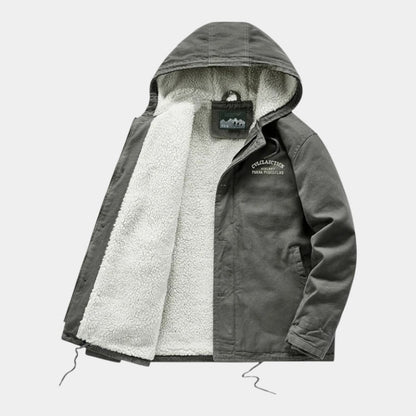 Men’s Waterproof Jacket With Fleece Lining and Hood