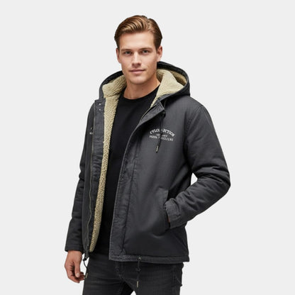 Men’s Waterproof Jacket With Fleece Lining and Hood