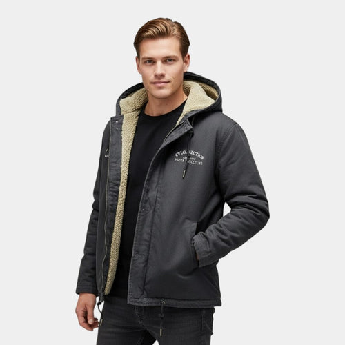 Men’s Waterproof Jacket With Fleece Lining and Hood