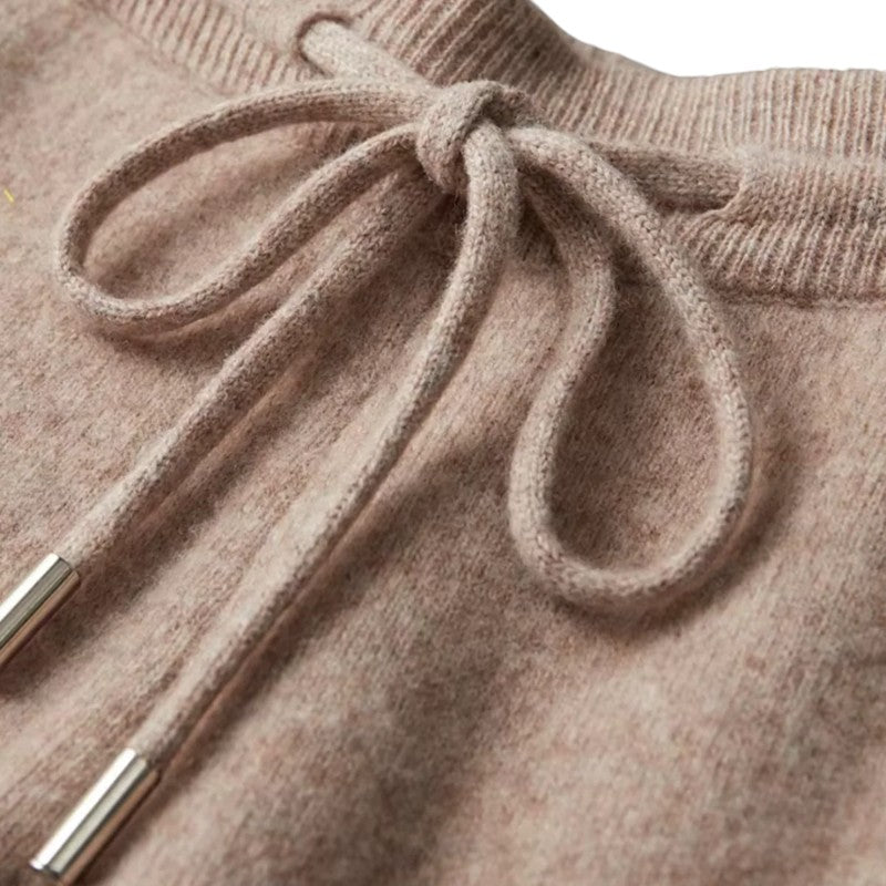 Men’s Wool Lounge Set With Zip Cardigan and Drawstring Trousers