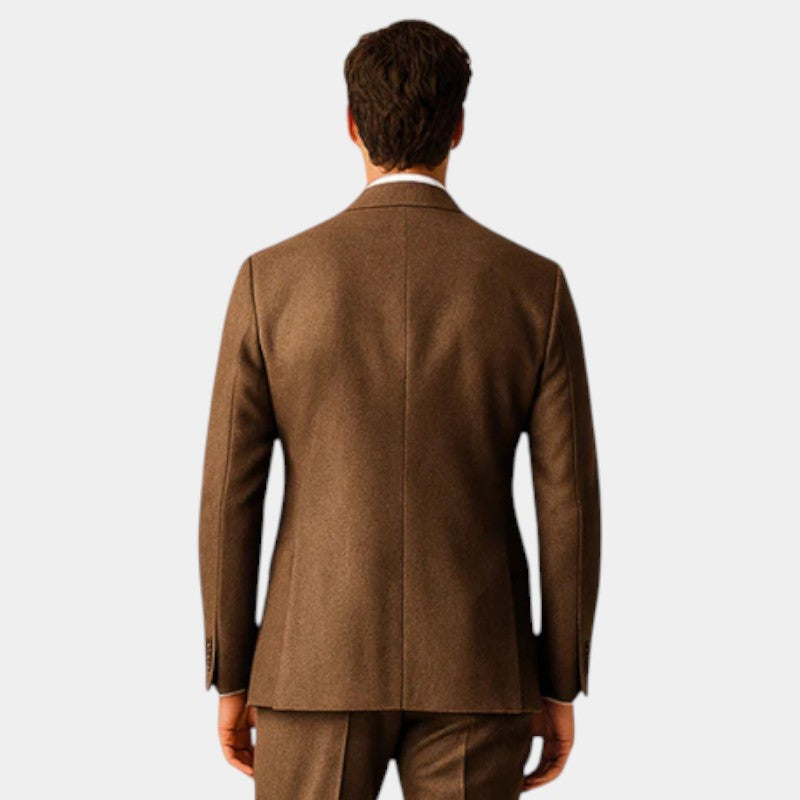 Men’s Wool Three Piece Suit With Waistcoat