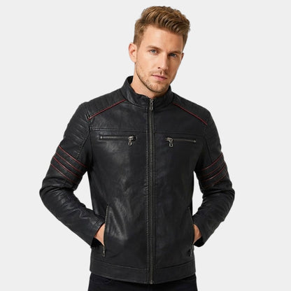Men’s Zip Jacket With Quilted Sleeves