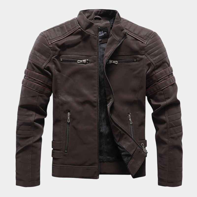 Men’s Zip Jacket With Quilted Sleeves