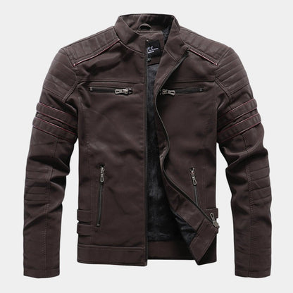 Men’s Zip Jacket With Quilted Sleeves