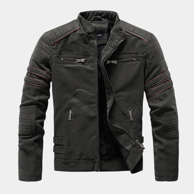 Men’s Zip Jacket With Quilted Sleeves