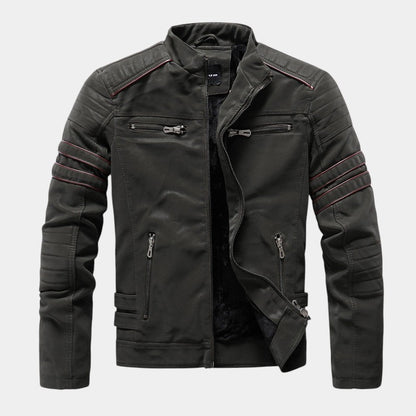 Men’s Zip Jacket With Quilted Sleeves