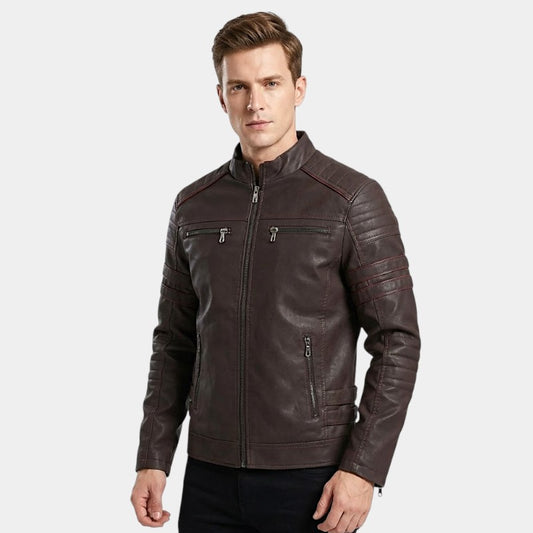 Men’s Zip Jacket With Quilted Sleeves