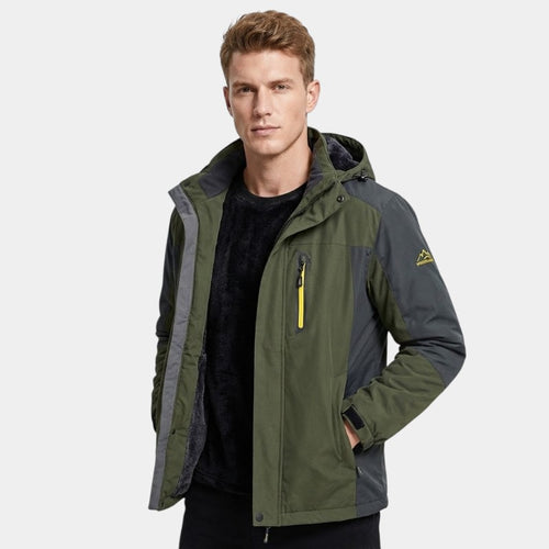Men’s outdoor jacket with lining and hood