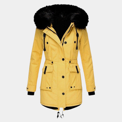 Women’s Coat With Drawstring Waist and Hood