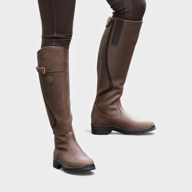 Women’s Knee High Riding Boots With Buckle Detail and Durable Sole