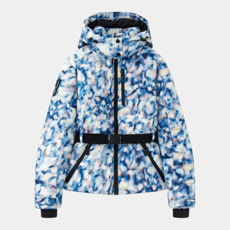 Women’s Puffer Jacket With Hood and Waist Belt