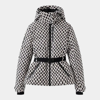 Women’s Puffer Jacket With Hood and Waist Belt