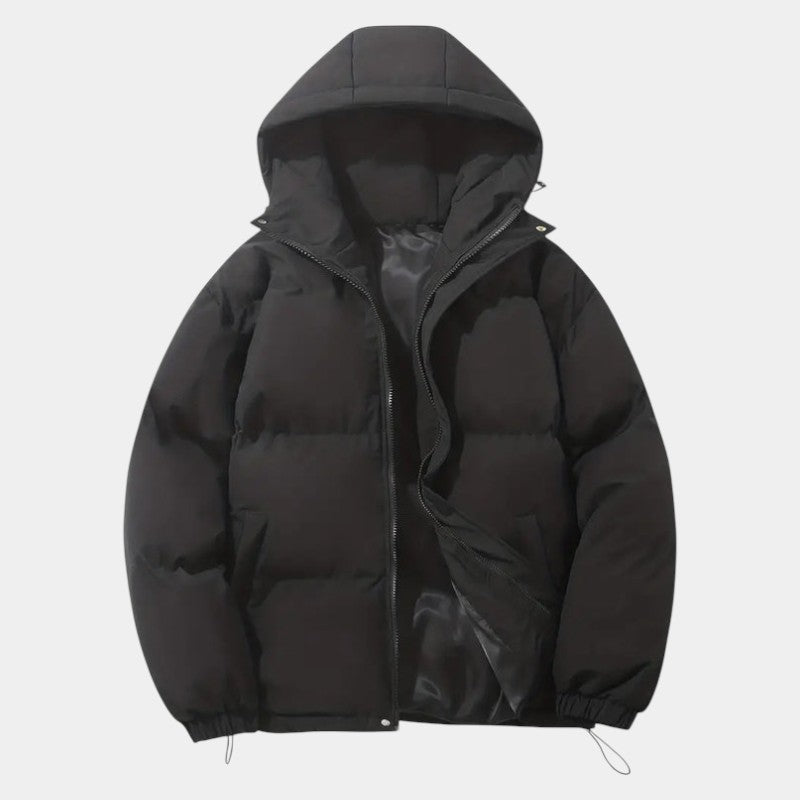 Women’s Puffer Jacket With Hood and Zip Fastening