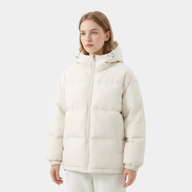 Women’s Puffer Jacket With Hood and Zip Fastening