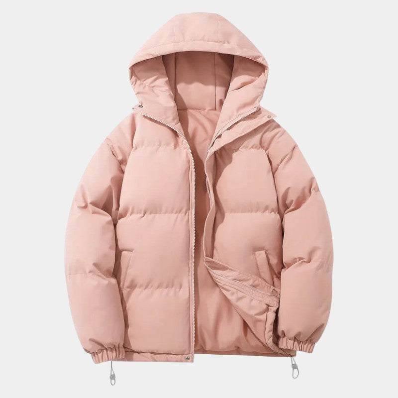 Women’s Puffer Jacket With Hood and Zip Fastening