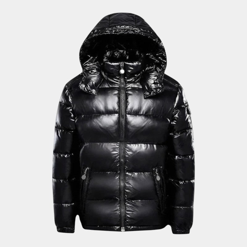 Women’s Puffer Jacket With Hood and Zip Fastening