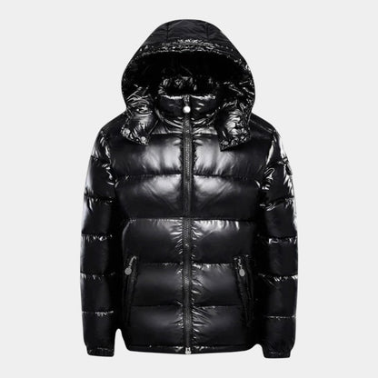 Women’s Puffer Jacket With Hood and Zip Fastening