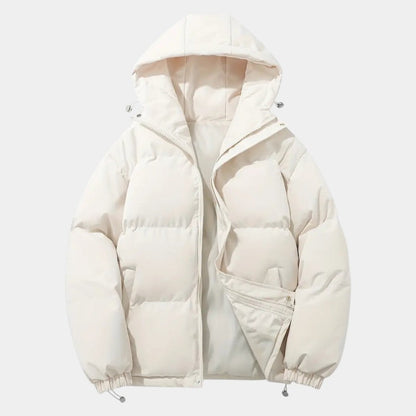 Women’s Puffer Jacket With Hood and Zip Fastening