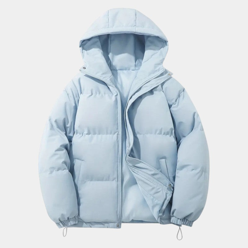 Women’s Puffer Jacket With Hood and Zip Fastening