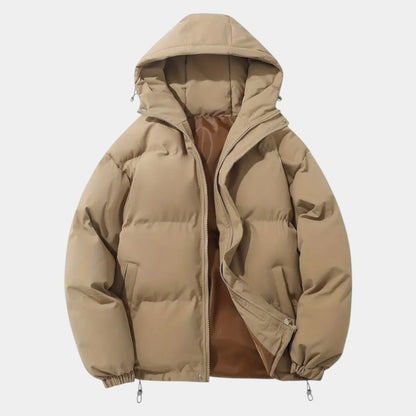 Women’s Puffer Jacket With Hood and Zip Fastening