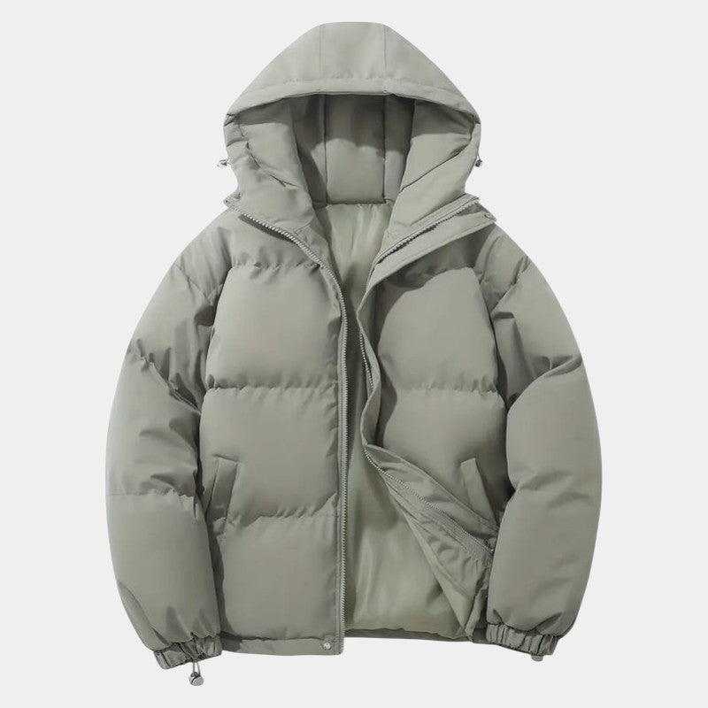Women’s Puffer Jacket With Hood and Zip Fastening