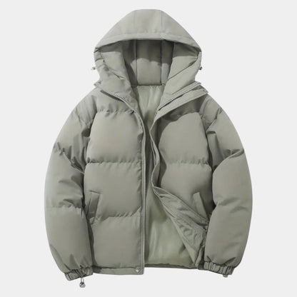 Women’s Puffer Jacket With Hood and Zip Fastening