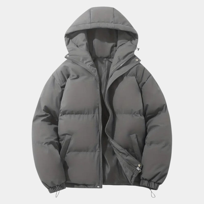 Women’s Puffer Jacket With Hood and Zip Fastening
