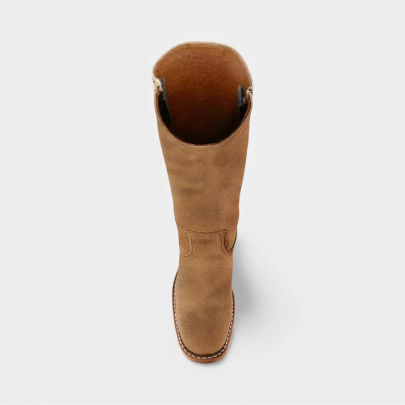 Women’s Tall Boots With Block Heel and Round Toe