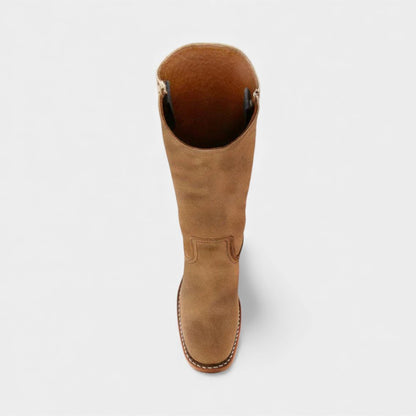 Women’s Tall Boots With Block Heel and Round Toe